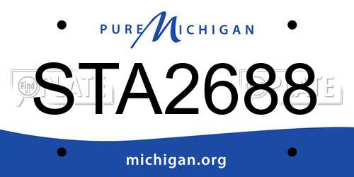 STA2688 Michigan License Plate