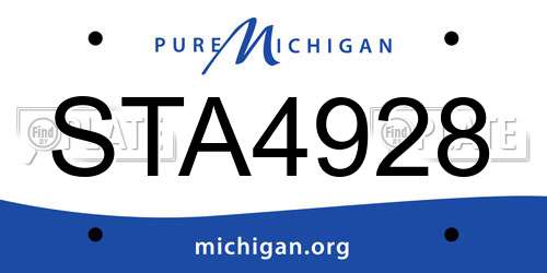 STA4928 Michigan License Plate