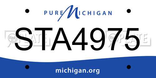 STA4975 Michigan License Plate