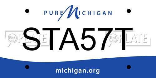 STA57T Michigan License Plate