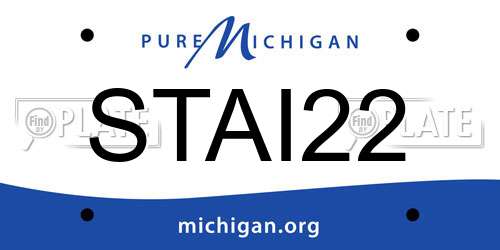STAI22 Michigan License Plate