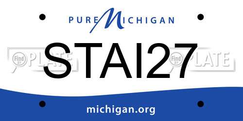 STAI27 Michigan License Plate