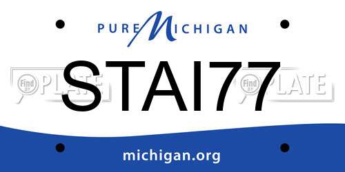 STAI77 Michigan License Plate