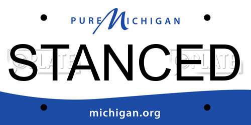 STANCED Michigan License Plate