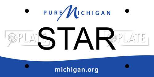 STAR Michigan License Plate