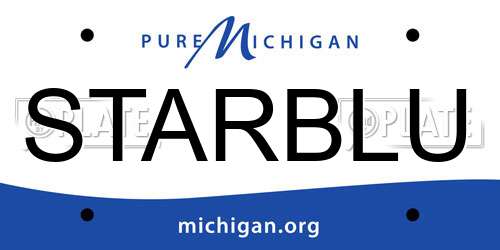 STARBLU Michigan License Plate