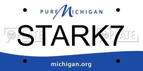 STARK7 Michigan License Plate