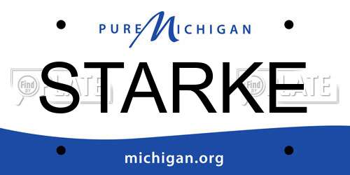 STARKE Michigan License Plate
