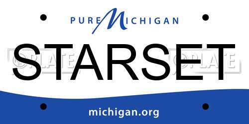 STARSET Michigan License Plate