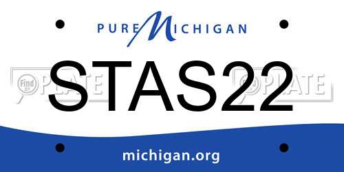 STAS22 Michigan License Plate