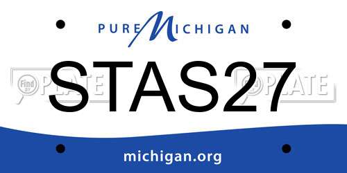 STAS27 Michigan License Plate