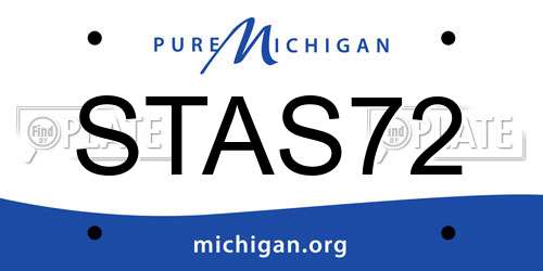 STAS72 Michigan License Plate