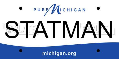 STATMAN Michigan License Plate