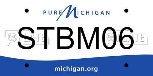 STBM06 Michigan License Plate