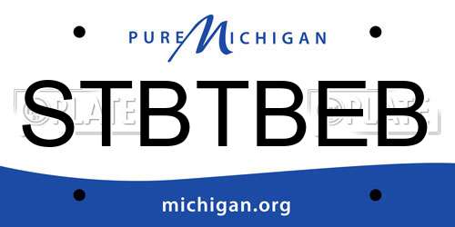 STBTBEB Michigan License Plate