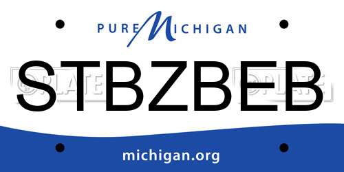 STBZBEB Michigan License Plate