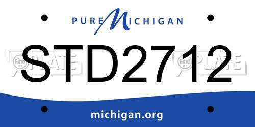 STD2712 Michigan License Plate