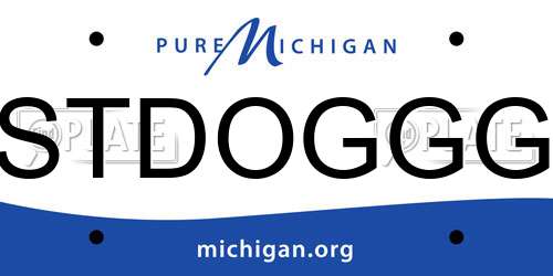 STDOGGG Michigan License Plate