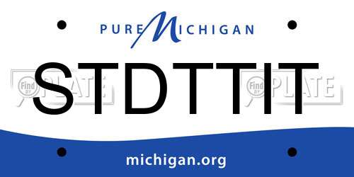 STDTTIT Michigan License Plate