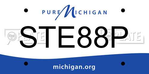 STE88P Michigan License Plate