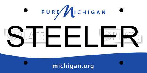 STEELER Michigan License Plate
