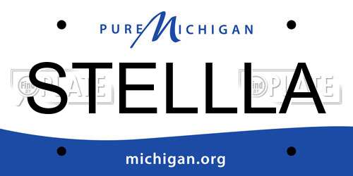 STELLLA Michigan License Plate