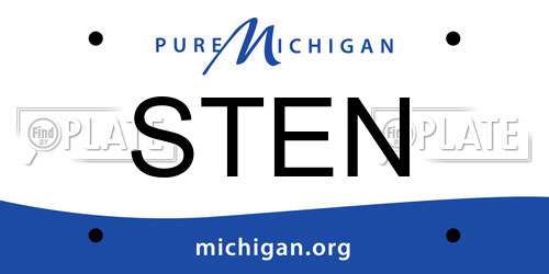 STEN Michigan License Plate