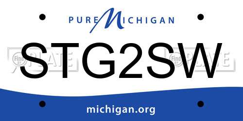 STG2SW Michigan License Plate