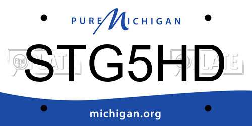 STG5HD Michigan License Plate
