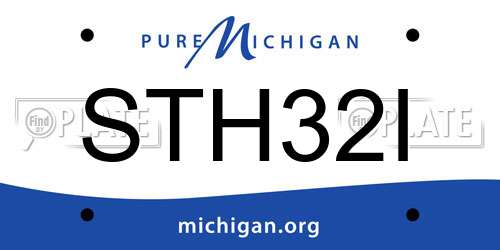STH32I Michigan License Plate