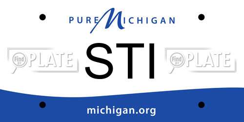 STI Michigan License Plate