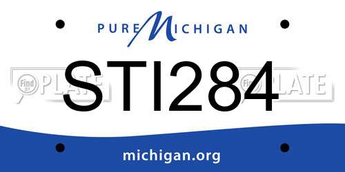 STI284 Michigan License Plate
