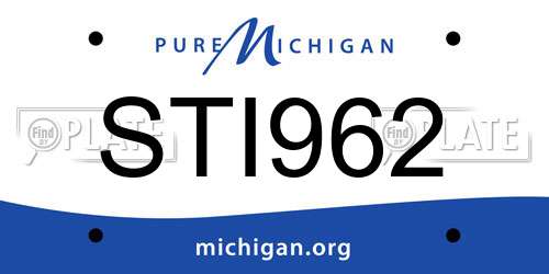 STI962 Michigan License Plate