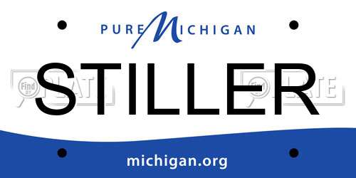 STILLER Michigan License Plate