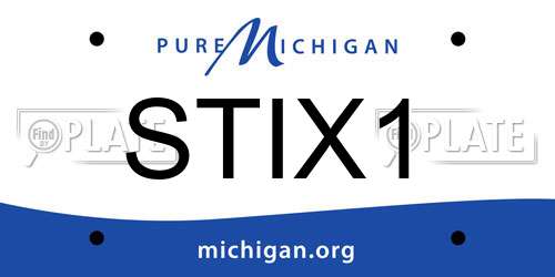 STIX1 Michigan License Plate