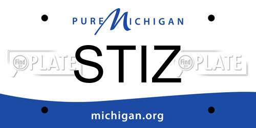 STIZ Michigan License Plate