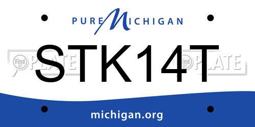 STK14T Michigan License Plate