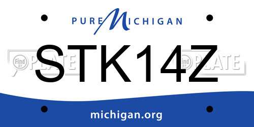 STK14Z Michigan License Plate