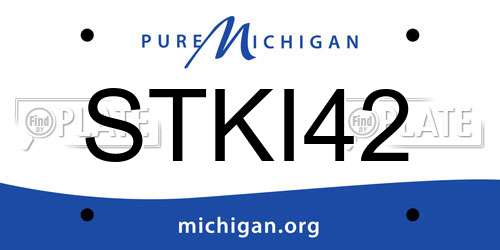 STKI42 Michigan License Plate