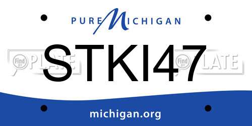 STKI47 Michigan License Plate