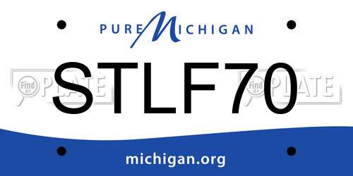 STLF70 Michigan License Plate