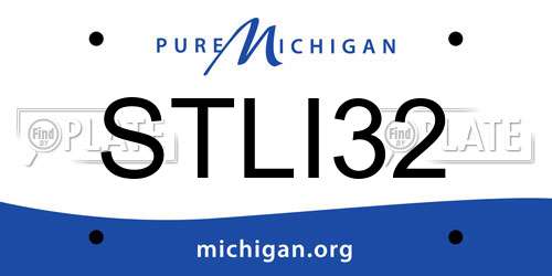 STLI32 Michigan License Plate