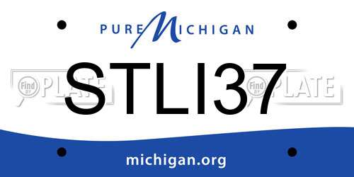 STLI37 Michigan License Plate