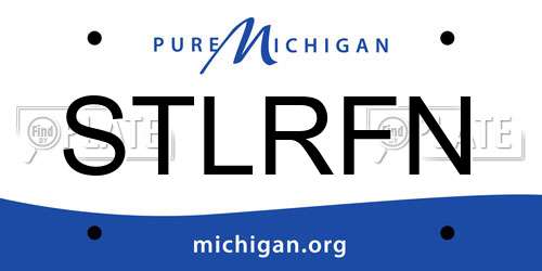 STLRFN Michigan License Plate