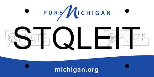 STQLEIT Michigan License Plate