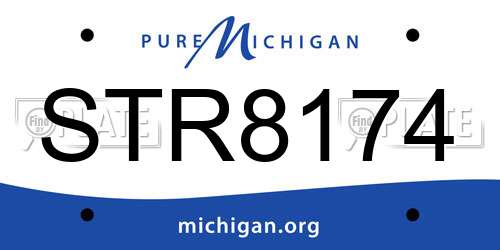 STR8174 Michigan License Plate