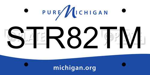 STR82TM Michigan License Plate