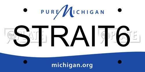 STRAIT6 Michigan License Plate