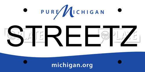 STREETZ Michigan License Plate