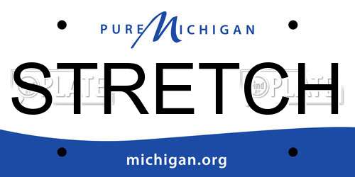 STRETCH Michigan License Plate